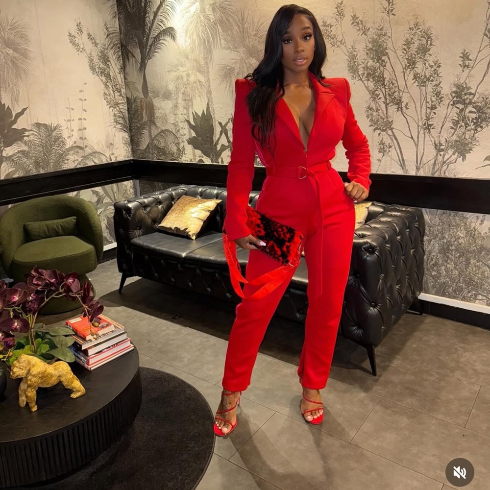 IVY PARK Vibrant Red Pantsuit